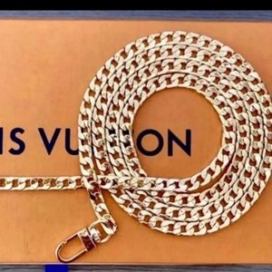 Beautiful 47” Gold chain Cross Body Purse Bag Replacement Straps Attac…